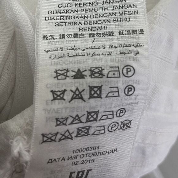 TORY BURCH Midi Dress Women 6 White Striped Seersucker 100% Cotton - Picture 16 of 16